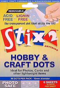 Hobby & Craft Dots - 96 pack REMOVABLE - RRP ~ £1.85
